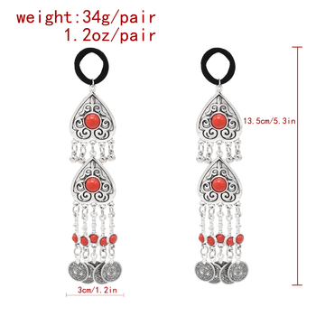 Αξεσουάρ Μαλλιών Πριγκίπισσας του Καζακστάν Εξωτικά Ρετρό Παλιά Καπέλα Ethnic Στυλ Ζώνη Μαλλιών από Κράμα Αξεσουάρ Φωτογραφίας Ταξιδιού