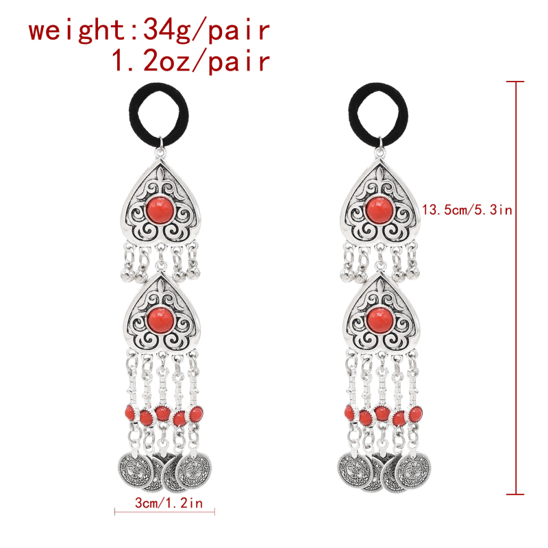 Kazah hercegnő egzotikus hajkiegészítők Retro régi fejdíszek Etnikai stílusú ötvözet hajöv Utazási fotókiegészítők