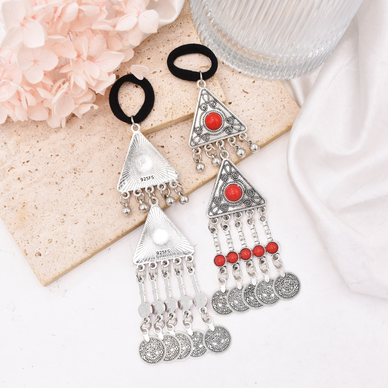 Kazah hercegnő egzotikus hajkiegészítők Retro régi fejdíszek Etnikai stílusú ötvözet hajöv Utazási fotókiegészítők