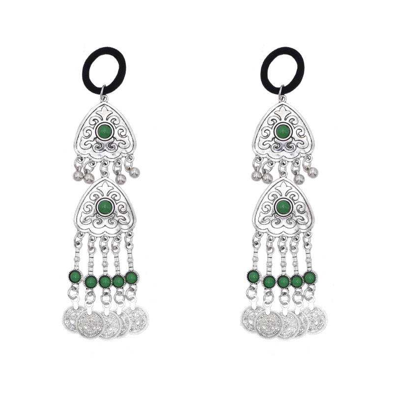 Kazah hercegnő egzotikus hajkiegészítők Retro régi fejdíszek Etnikai stílusú ötvözet hajöv Utazási fotókiegészítők