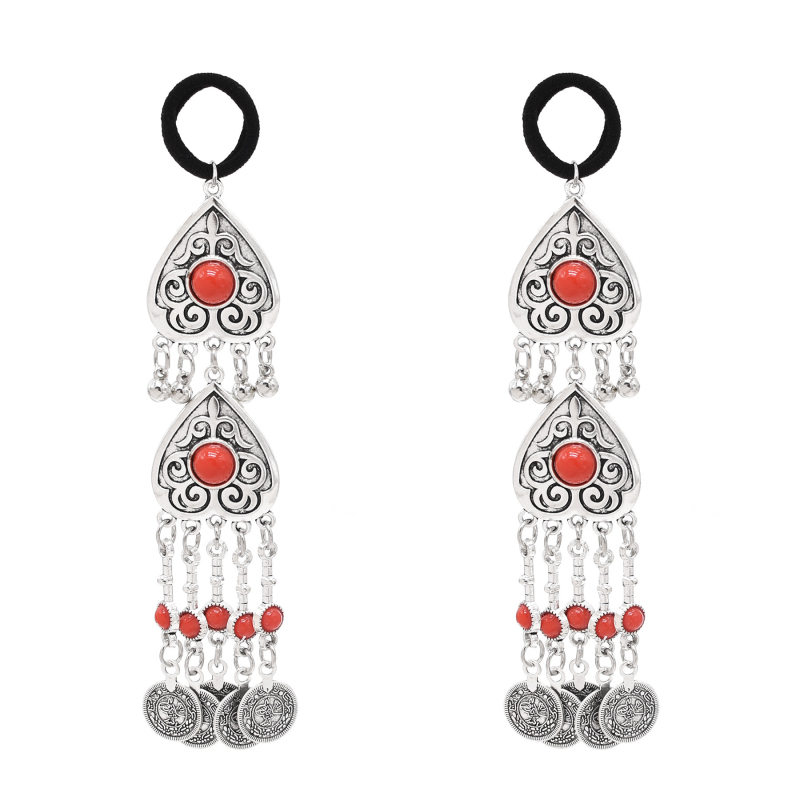 Kazah hercegnő egzotikus hajkiegészítők Retro régi fejdíszek Etnikai stílusú ötvözet hajöv Utazási fotókiegészítők