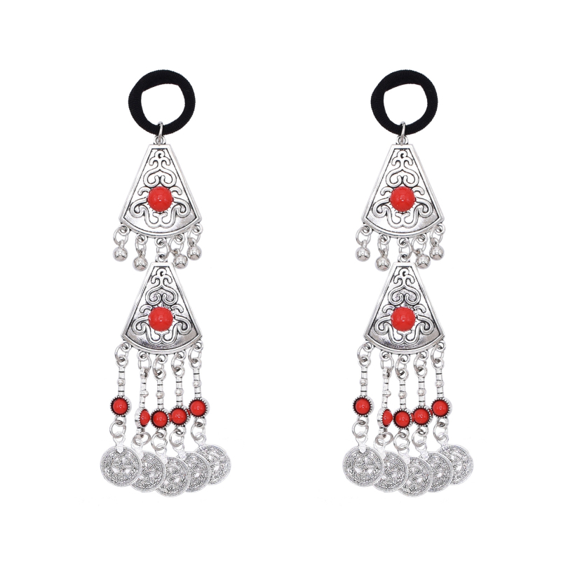 Kazah hercegnő egzotikus hajkiegészítők Retro régi fejdíszek Etnikai stílusú ötvözet hajöv Utazási fotókiegészítők