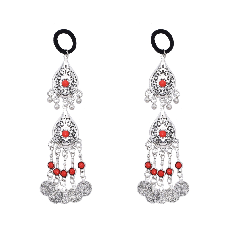 Kazah hercegnő egzotikus hajkiegészítők Retro régi fejdíszek Etnikai stílusú ötvözet hajöv Utazási fotókiegészítők