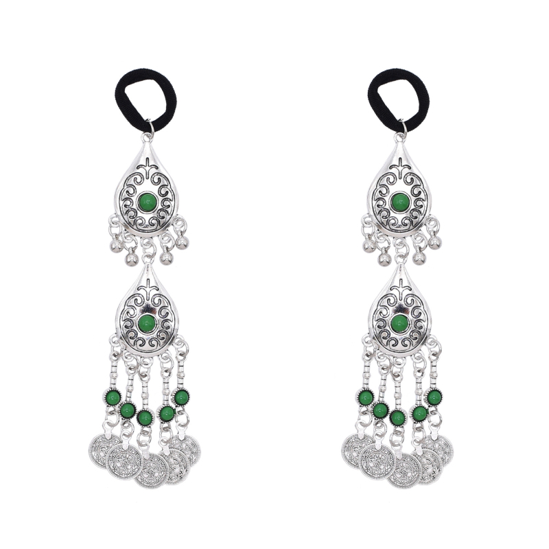 Kazah hercegnő egzotikus hajkiegészítők Retro régi fejdíszek Etnikai stílusú ötvözet hajöv Utazási fotókiegészítők