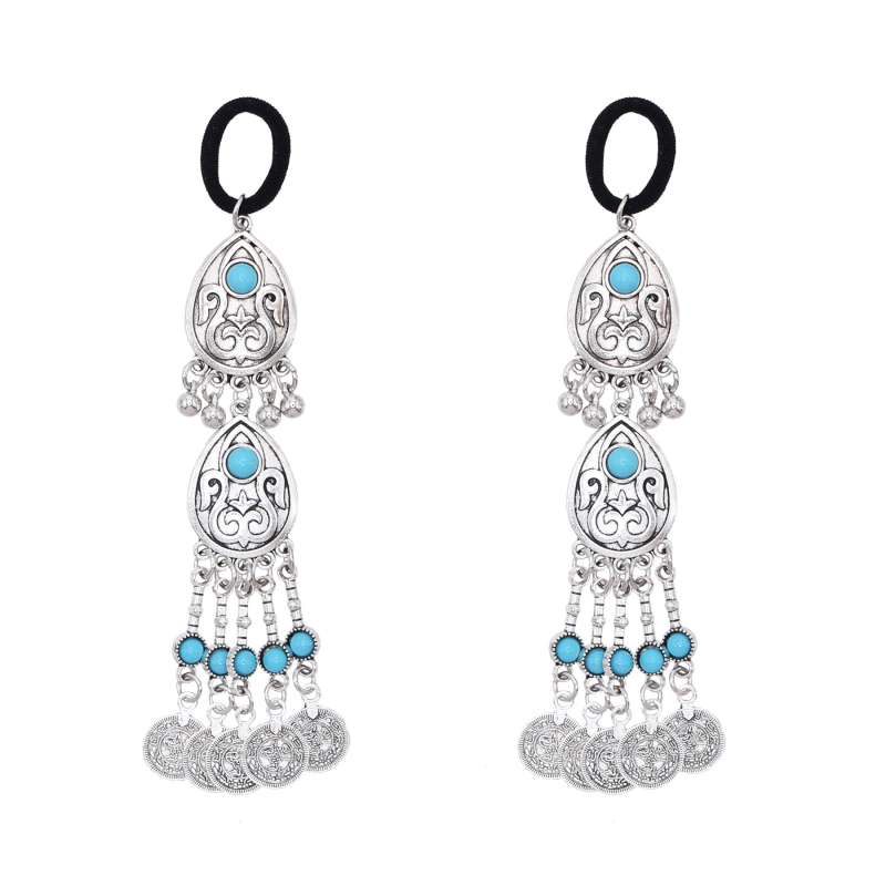 Kazah hercegnő egzotikus hajkiegészítők Retro régi fejdíszek Etnikai stílusú ötvözet hajöv Utazási fotókiegészítők