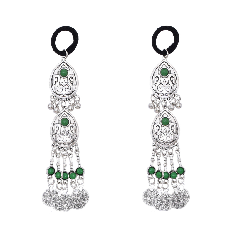 Kazah hercegnő egzotikus hajkiegészítők Retro régi fejdíszek Etnikai stílusú ötvözet hajöv Utazási fotókiegészítők