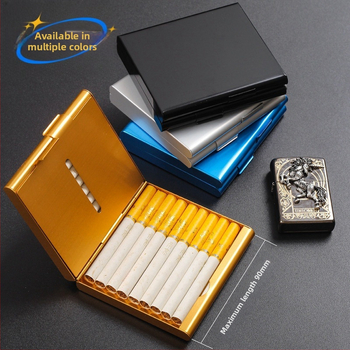 Θήκη τσιγάρων Laifu, εξαιρετικά λεπτή, διπλής όψης, πτυσσόμενη, 20 τεμάχια, χοντρή, μοντέρνα, εξαιρετική, ανδρική θήκη τσιγάρων