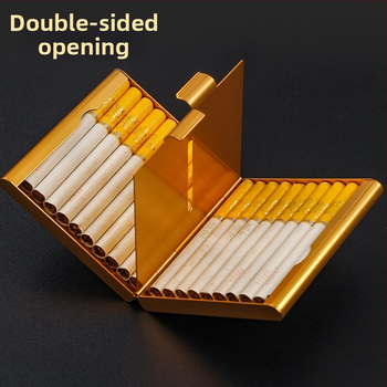 Θήκη τσιγάρων Laifu, εξαιρετικά λεπτή, διπλής όψης, πτυσσόμενη, 20 τεμάχια, χοντρή, μοντέρνα, εξαιρετική, ανδρική θήκη τσιγάρων