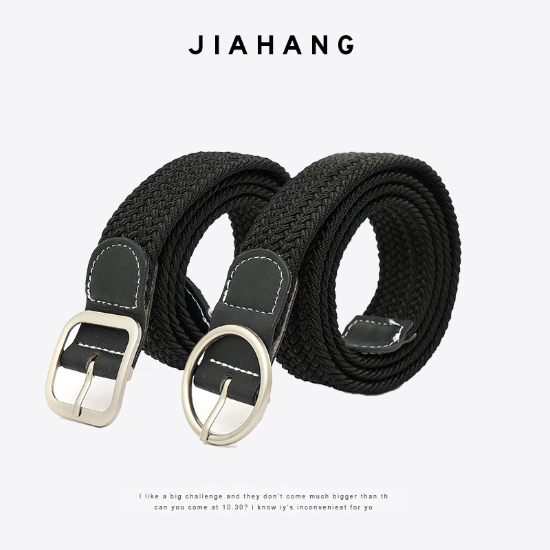 Szuper kényelmes, egyszerű, laza, lyuk nélküli, rugalmas öv, lezser öv, férfi és női diákszülőknek, szőtt nadrágöv, új, koreai