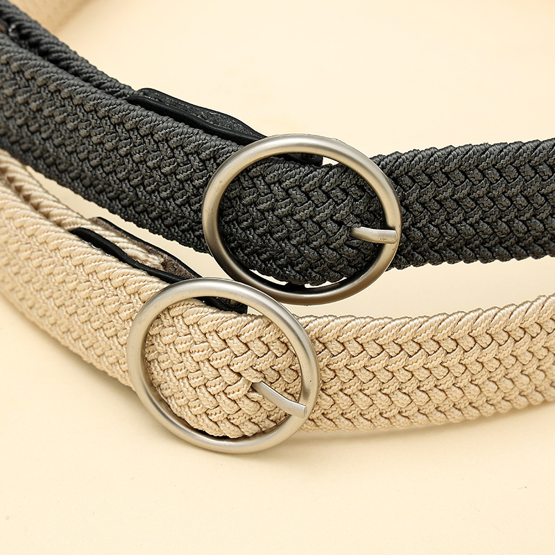 Szuper kényelmes, egyszerű, laza, lyuk nélküli, rugalmas öv, lezser öv, férfi és női diákszülőknek, szőtt nadrágöv, új, koreai