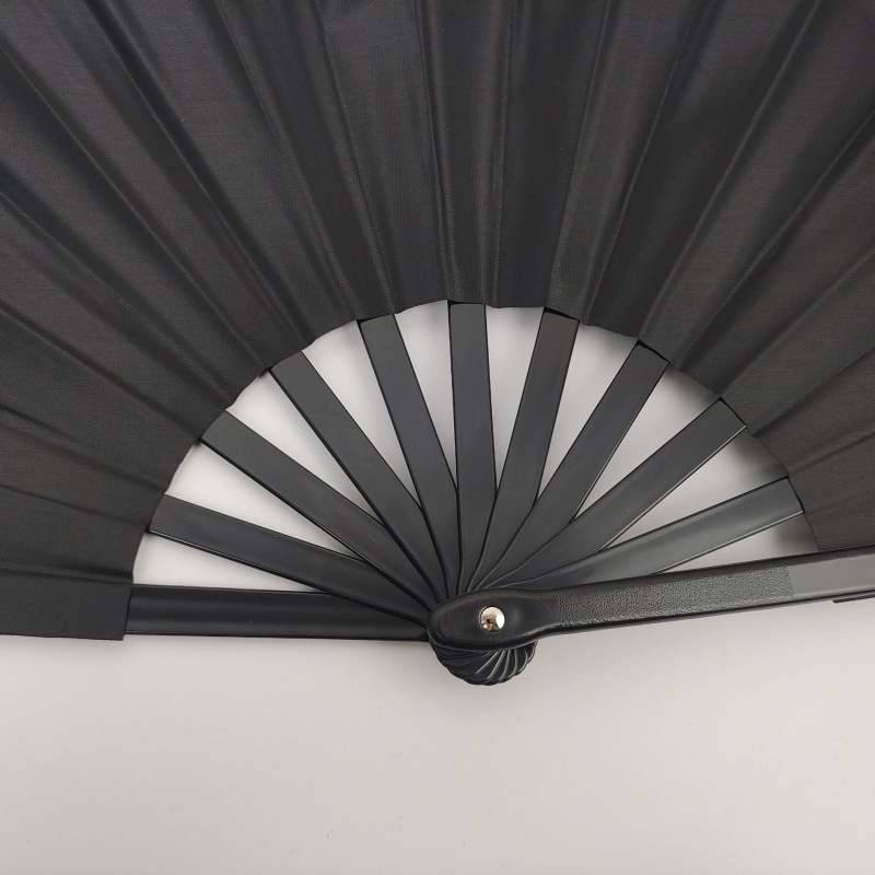 13-tolline bambusest luust Tai Chi ventilaator, suur reklaamventilaatori rõngasventilaator, võitluskunstide ventilaator, fluorestseeruv kokkupandav ventilaator