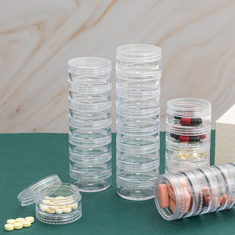 Alcsomagolt gyógyszerdoboz hordozható, élelmiszeripari minőségű, lezárt, nedvességálló, egyhetes kis tárolótabletta kapszula mini osztályozó aldoboz