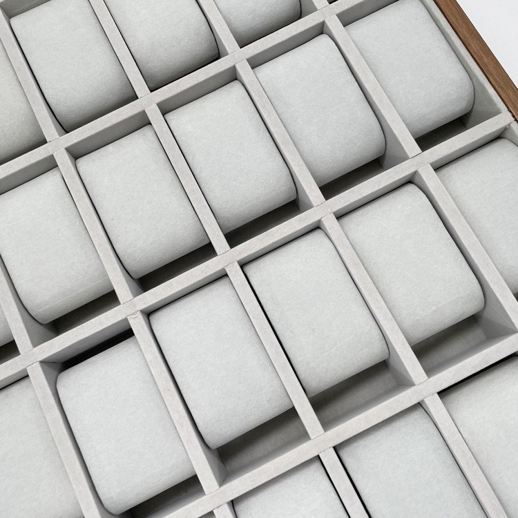 Spot nagykereskedelmi diófa 24 bites óraértékesítési kijelző tányér butik stand