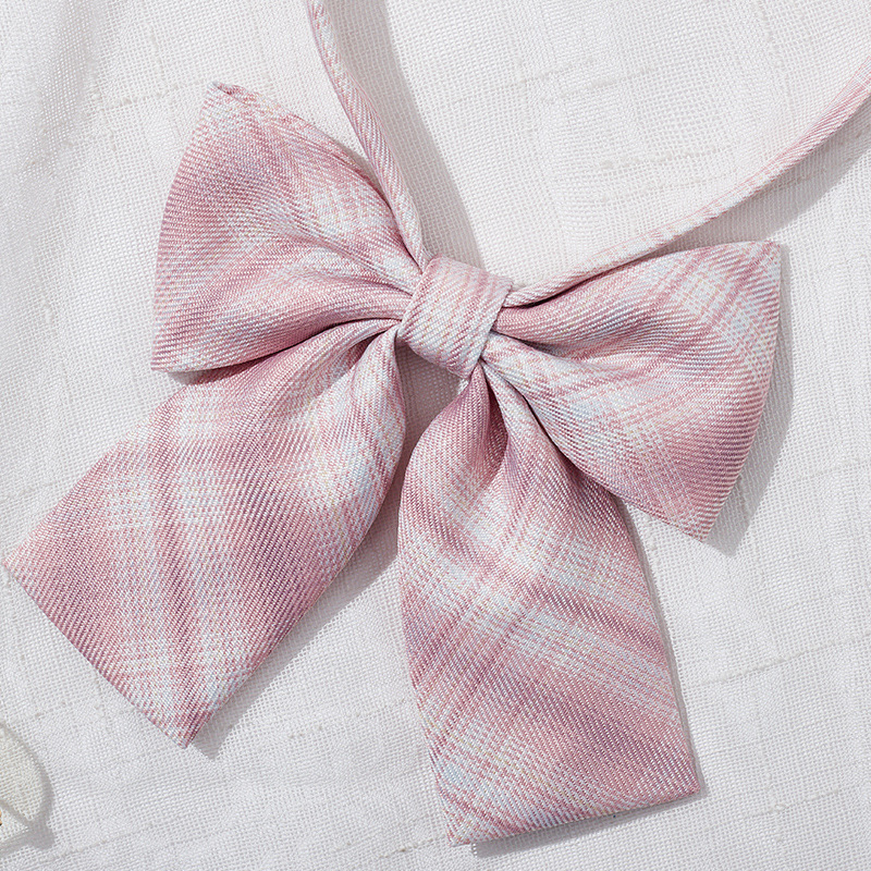 Új, nyakkendő nélküli, kockás mintás, diákpulóver, gumiszalaggal, főiskolai ruhák, japán egyenruha, bordó, kockás, nyakkendő, női