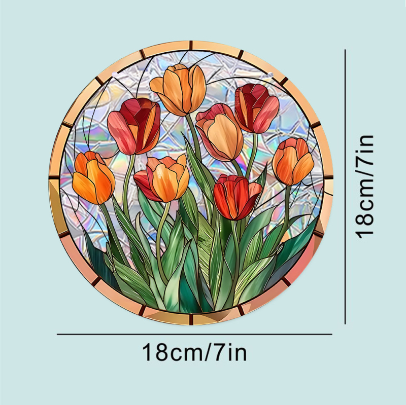 Ristpiiriline papagoi, mesilane, lootos, roos, vikerkaar, projektsioonprisma, elektrostaatiline klaasist kleebis, päikesevalgusepüüdja, elektrostaatiline klaasist kleebis