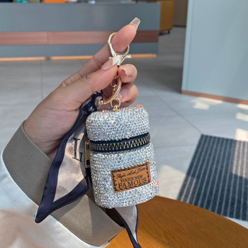 Uus populaarne täisteemant Bluetooth-kõrvaklappide kott miniatuurne kõrge tundlikkusega mündikott ripatsvalgusti luksusliku stiiliga