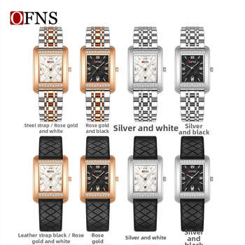 Oufani Εξωτερικού Εμπορίου Hot-Selling Γυναικείο Ρολόι Τετράγωνο Niche Diamond Ρολόι με Ημερολόγιο Αδιάβροχο Ρολόι Quartz Dropshipping