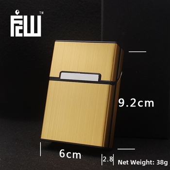 Koreai FCW férfi 20 darabos, szálcsiszolt alumínium cigarettatartó céglogóval, lézeres nagykereskedelemmel