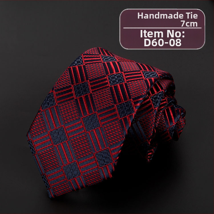 Férfi határokon átnyúló, üzleti, professzionális nyakkendő, kockás, többszínű, nyílmintás, pamut, 7 cm-es kézi nyakkendő