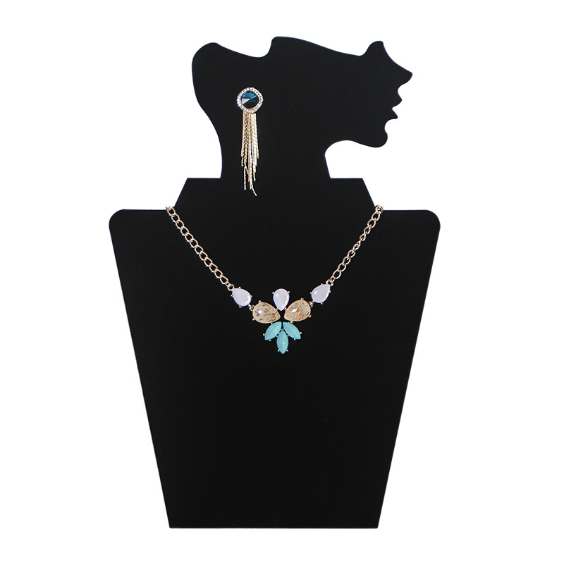 Šoninė flanelė papuošalų demonstracinė lentynėlė, karoliai, auskarai, demonstracinė lenta, papuošalų pakabukų lentynėlė, papuošalų demonstracinės lentynėlės rekvizitai