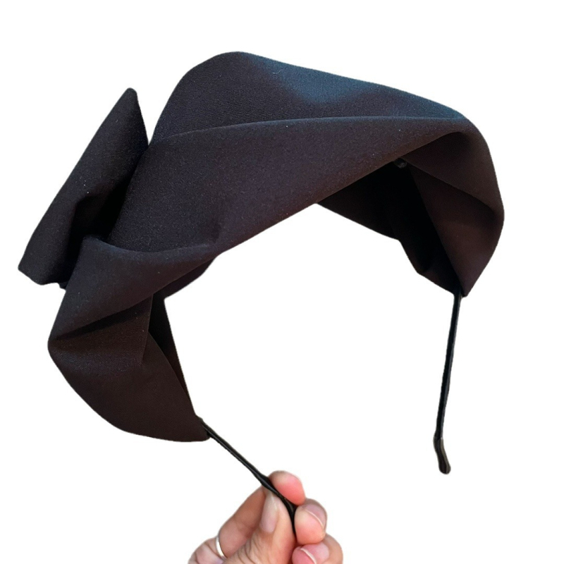 Tavaszi és nyári új Xiangyun fonalból készült, lélegző fél sapka, fejpánt, fekete, sokoldalú, elegáns, plus size, fehér hajat takaró fejpánt, hajkiegészítők, divatos