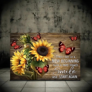 Temu raamita maaliplakati päevalille kodu lõuendimaali jaoks kohandatud hulgimüügi HD tindipritsimaali põhiprintimiseks