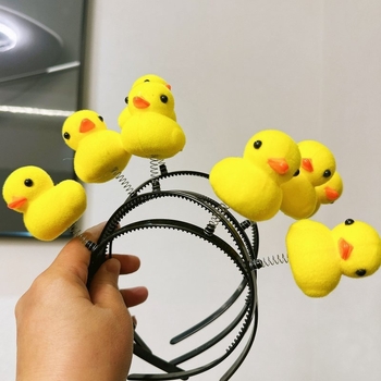 Gyermek kis sárga kacsa haj karika árul aranyos aranyos ékszer új internetes ünneplő élő kis játék szerelem fejpántos fejdísz