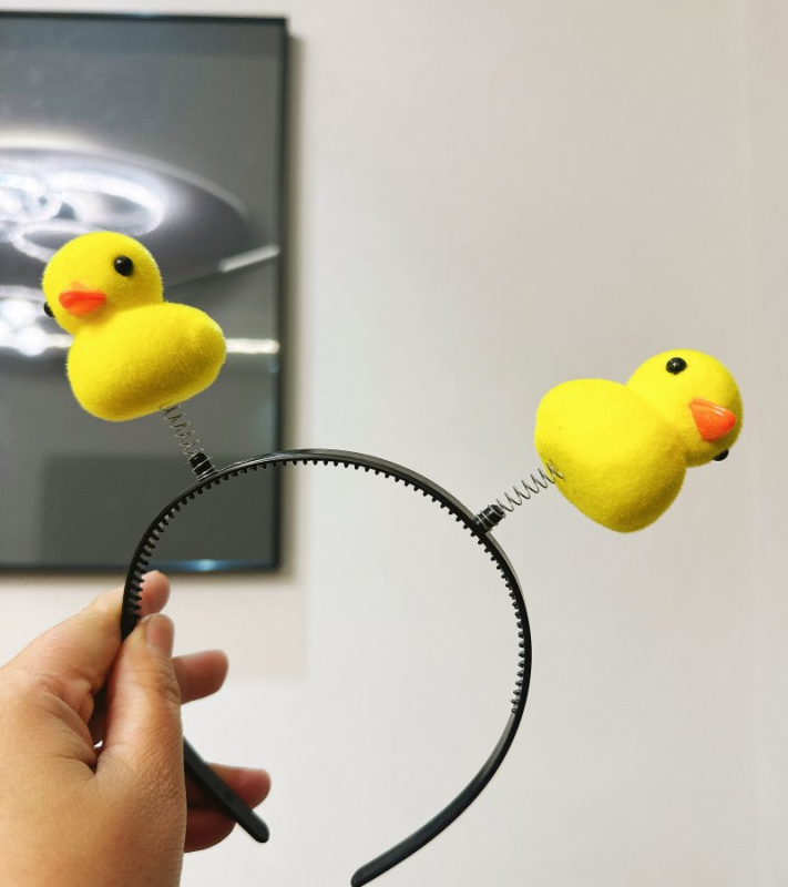 Gyermek kis sárga kacsa haj karika árul aranyos aranyos ékszer új internetes ünneplő élő kis játék szerelem fejpántos fejdísz