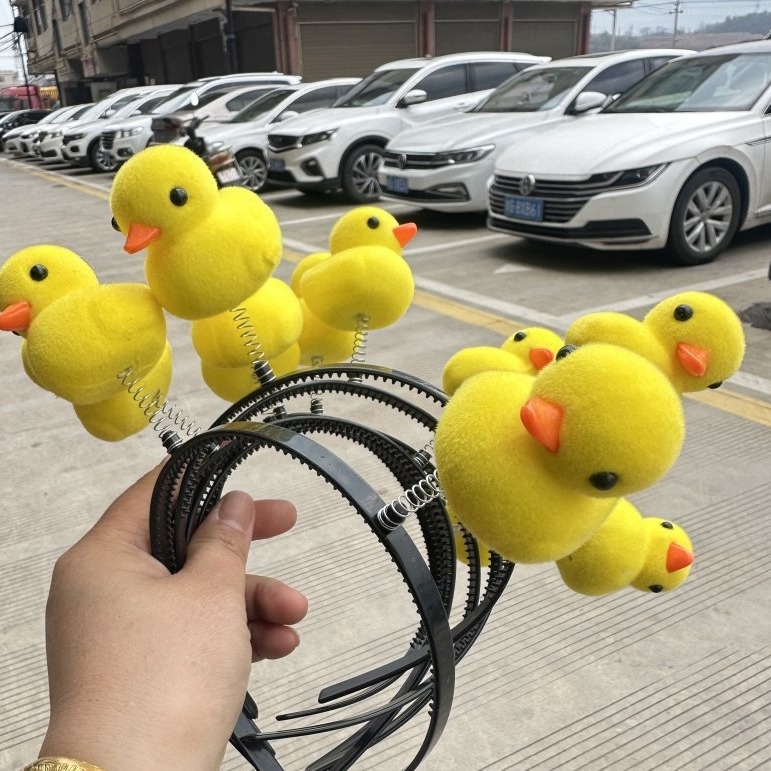 Gyermek kis sárga kacsa haj karika árul aranyos aranyos ékszer új internetes ünneplő élő kis játék szerelem fejpántos fejdísz