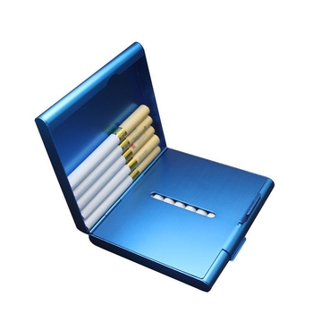Γνήσια Laifu 846 αλουμινίου εξαιρετικά λεπτή θήκη τσιγάρων με διαιρούμενη θήκη τσιγάρων, 20 τεμάχια δημιουργική μεταλλική θήκη τσιγάρων για άνδρες