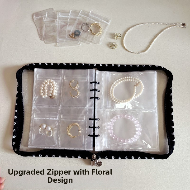 Maza ziedu rāvējslēdzēja grāmata, antioksidācijas auskari, kaklarotas, auskari, auskari, rotaslietas, roku aksesuāri, noslēgtas somas, uzglabāšanas grāmatas, rotaslietu uzglabāšana