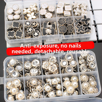 Rejtett kitettség elleni gomb ing bross gomb varrás nélküli gomb gyöngy apró illatos stílusú rejtett gomb