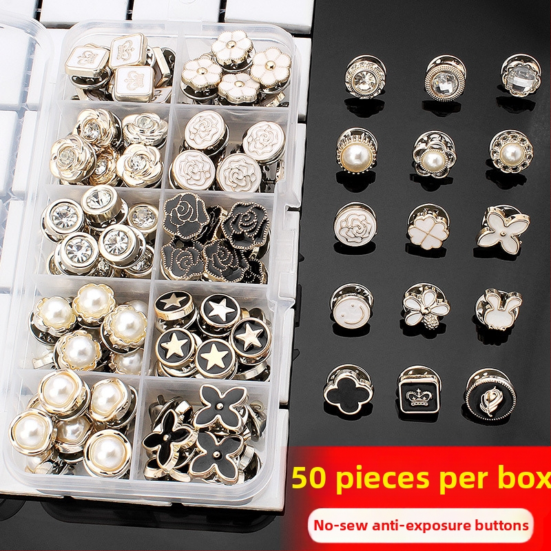 Rejtett kitettség elleni gomb ing bross gomb varrás nélküli gomb gyöngy apró illatos stílusú rejtett gomb