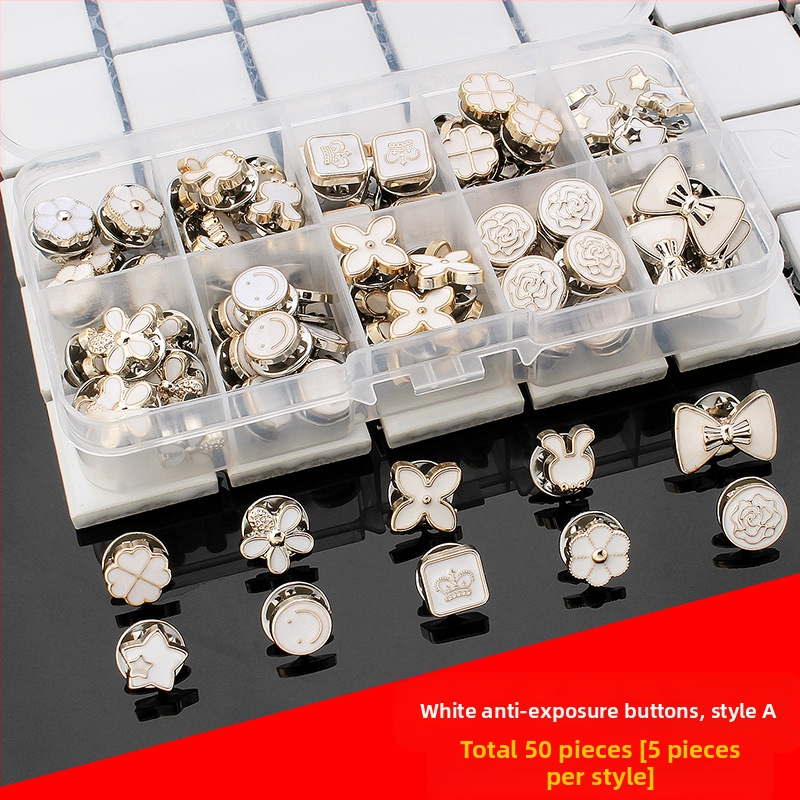 Rejtett kitettség elleni gomb ing bross gomb varrás nélküli gomb gyöngy apró illatos stílusú rejtett gomb