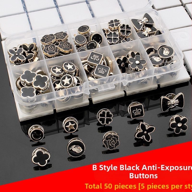 Rejtett kitettség elleni gomb ing bross gomb varrás nélküli gomb gyöngy apró illatos stílusú rejtett gomb