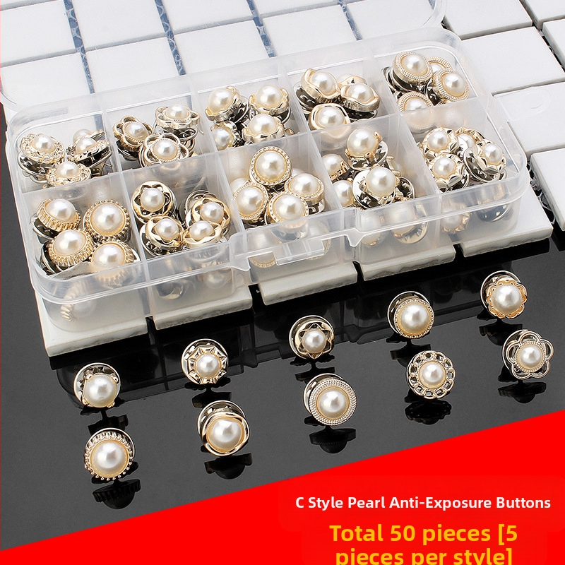 Rejtett kitettség elleni gomb ing bross gomb varrás nélküli gomb gyöngy apró illatos stílusú rejtett gomb