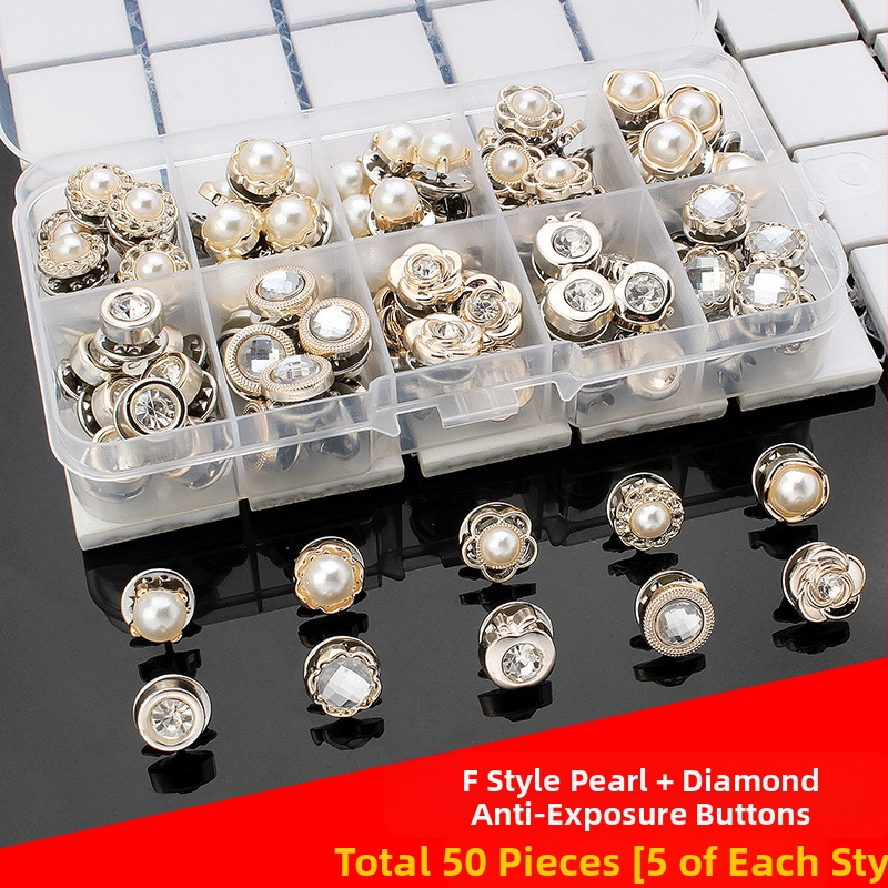 Rejtett kitettség elleni gomb ing bross gomb varrás nélküli gomb gyöngy apró illatos stílusú rejtett gomb