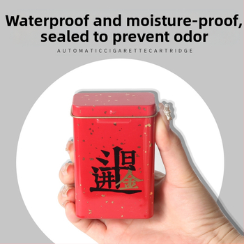 Νέα μεταλλική ενσωματωμένη θήκη τσιγάρων 20 τεμαχίων, δημιουργική, αδιάβροχη και ανθεκτική στην υγρασία, ανδρική θήκη από λευκοσίδηρο, άμεση πώληση