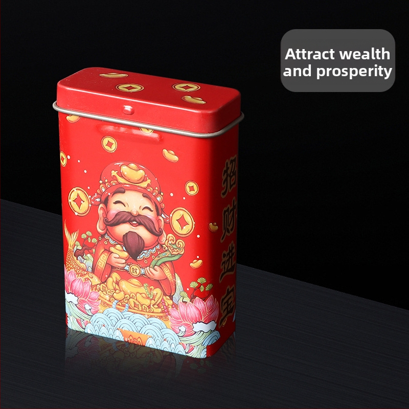 Nauja 20 vnt. pakuotė su atlenkiamu metaliniu integruotu cigarečių dėklu, kūrybinga, daugiafunkcinė, vandeniui ir drėgmei atspari vyriška skardinė dėžutė, tiesiogiai parduodama