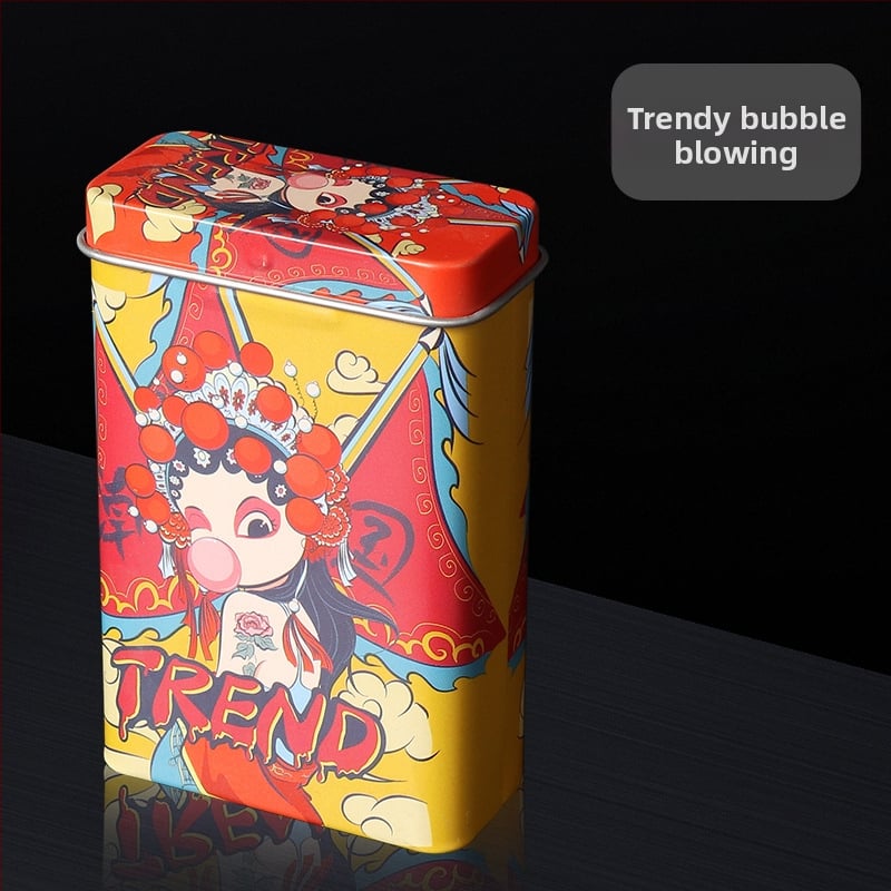 Nauja 20 vnt. pakuotė su atlenkiamu metaliniu integruotu cigarečių dėklu, kūrybinga, daugiafunkcinė, vandeniui ir drėgmei atspari vyriška skardinė dėžutė, tiesiogiai parduodama