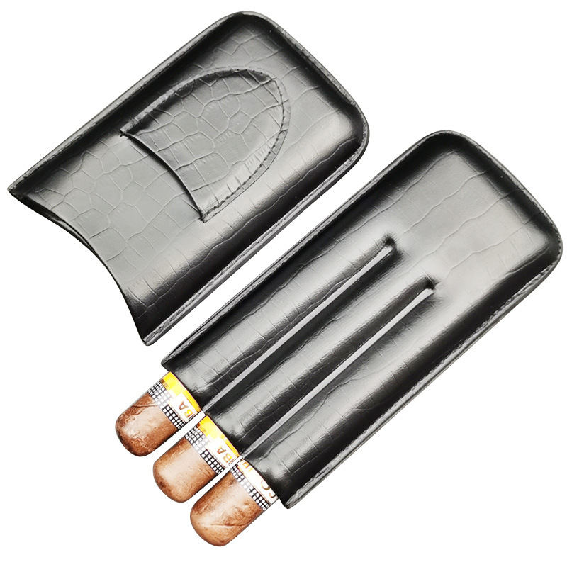 Gyári hely nagykereskedelmi hordozható szivartartó 3 darabos szivartartó doboz, lezárt hidratáló, utazó hó cigarettadoboz