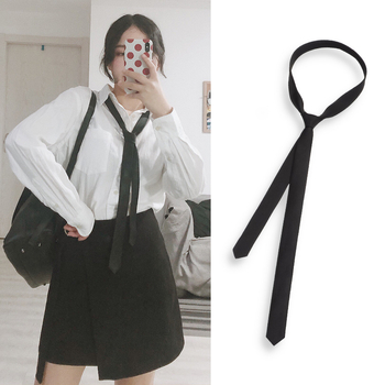 Μαύρη στενή γραβάτα 3cm Ιαπωνική φοιτητική στολή JK Joker πουκάμισο μικρή γραβάτα από κατασκευαστές Guangdong σε απόθεμα χονδρικής