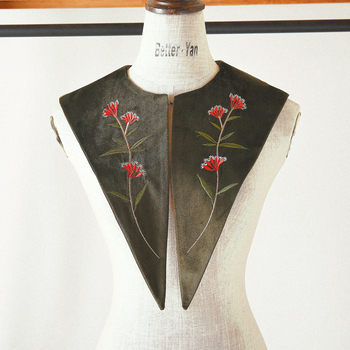 Νέο vintage κεντημένο πολυχρηστικό βελούδινο ψεύτικο κολάρο γυναικών σάλι διακοσμητικό κολάρο ψεύτικο κολάρο υπερβολικό γιακά