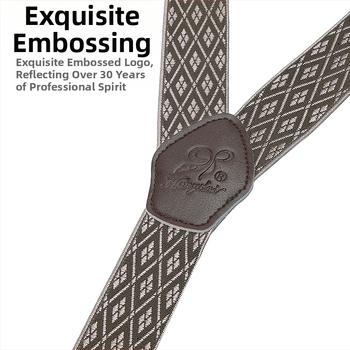 Διασυνοριακή προμήθεια δερμάτινου ανδρικού κοστουμιού με κλιπ για άνδρες με ισχυρό επαγγελματικό κοστούμι σε σχήμα Y για ενήλικες, βρετανικές τιράντες με έξι κλιπ χονδρικής