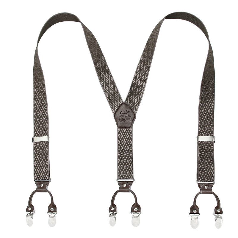 Határokon átnyúló ellátású bőr férfi pántos, erős felnőtt Y alakú öltöny, brit hatkapcsos nadrágtartó, nagykereskedelem