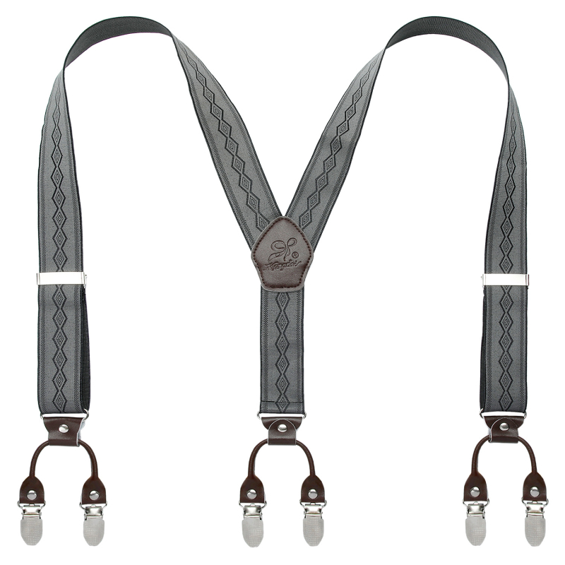 Határokon átnyúló ellátású bőr férfi pántos, erős felnőtt Y alakú öltöny, brit hatkapcsos nadrágtartó, nagykereskedelem