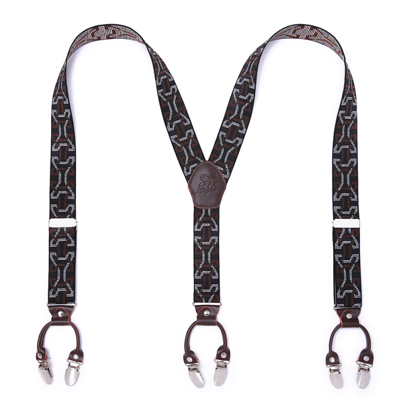 Határokon átnyúló ellátású bőr férfi pántos, erős felnőtt Y alakú öltöny, brit hatkapcsos nadrágtartó, nagykereskedelem