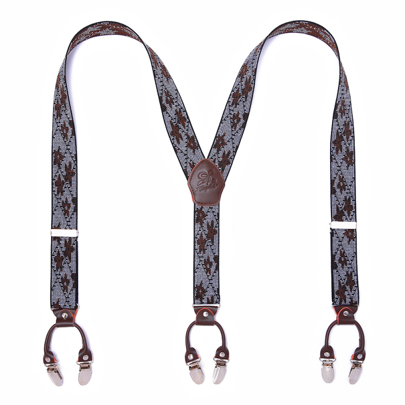 Határokon átnyúló ellátású bőr férfi pántos, erős felnőtt Y alakú öltöny, brit hatkapcsos nadrágtartó, nagykereskedelem