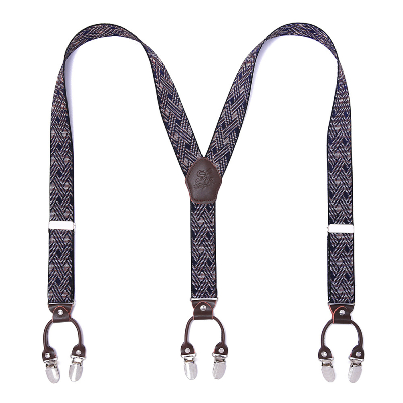 Határokon átnyúló ellátású bőr férfi pántos, erős felnőtt Y alakú öltöny, brit hatkapcsos nadrágtartó, nagykereskedelem