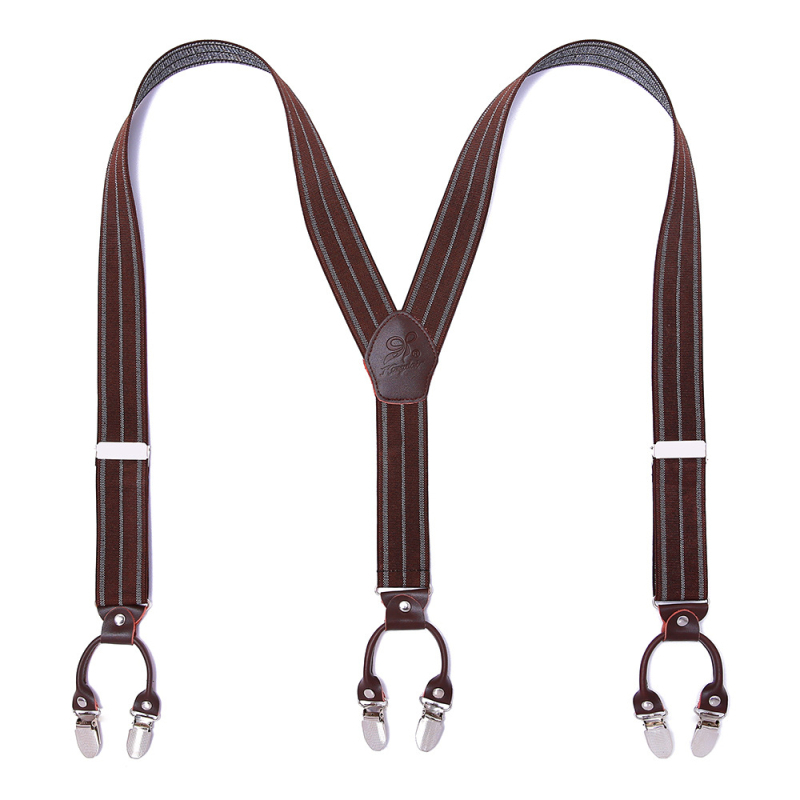 Határokon átnyúló ellátású bőr férfi pántos, erős felnőtt Y alakú öltöny, brit hatkapcsos nadrágtartó, nagykereskedelem